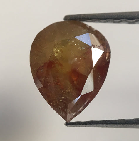 1.43 Ct Brownish Yellow Color Pear Cut Loose Natural Diamond, 7.87 mm X 6.23 mm x 3.83 mm Natural Loose Diamond Use for Jewellery AJ13/15