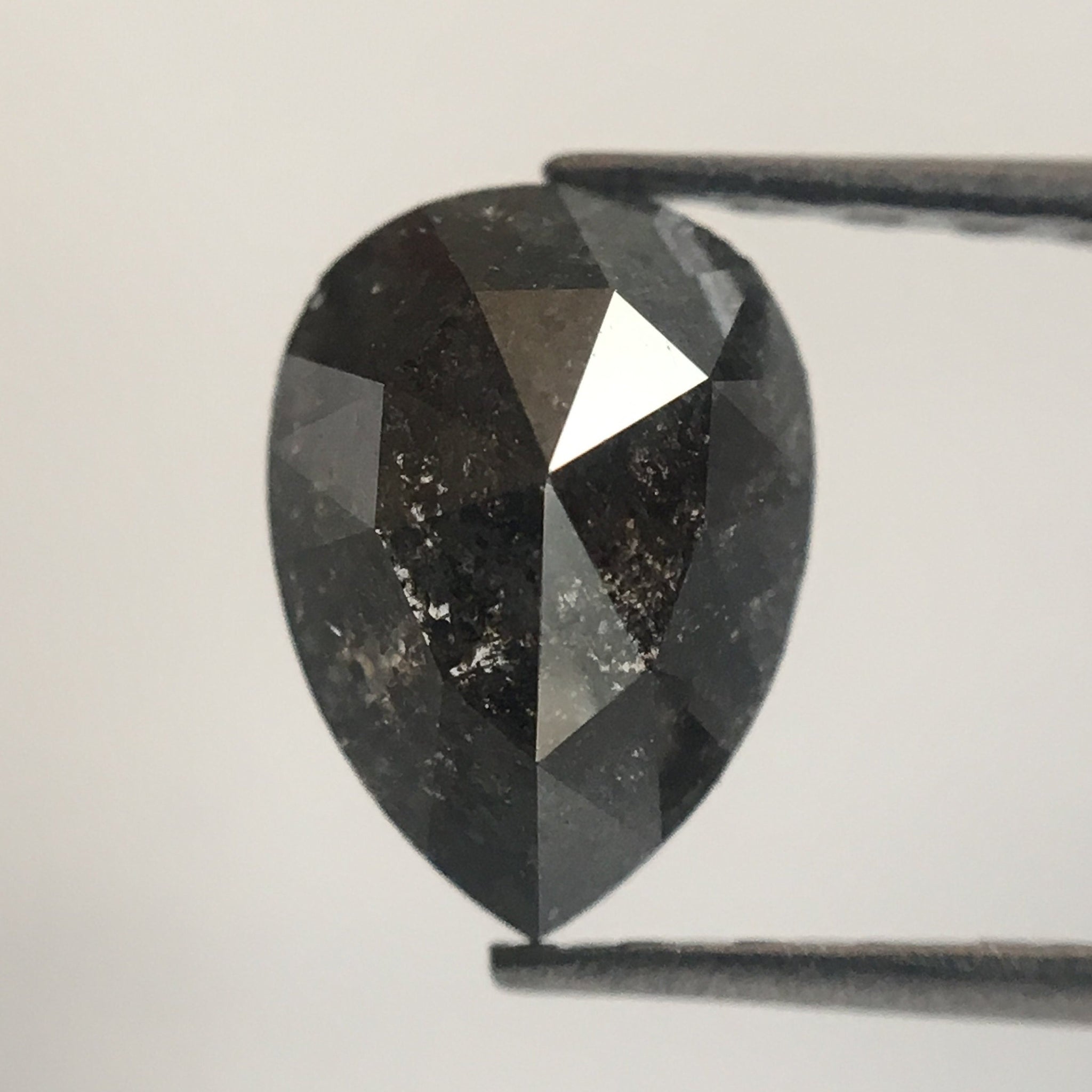 Natural Loose Diamond 0.80 Ct 7.20 mm X 5.30 mm x 2.80 mm Fancy Dark Grey Color Full Cut Pear Natural Loose Diamond for Jewelry SJ26/11