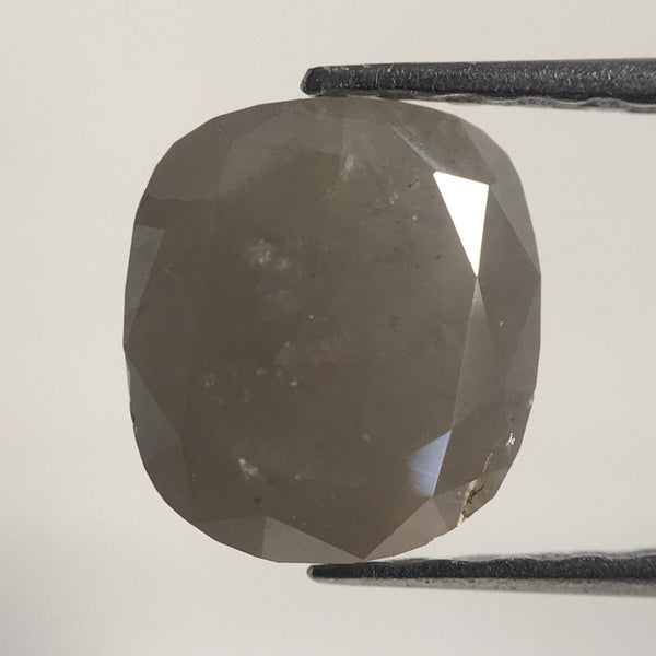 1.95 Ct Oval Fancy Gray Rose Cut Natural Diamond