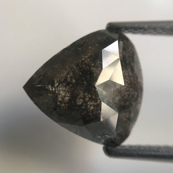 Salt and pepper Natural Loose Diamond Pear Shape 2.52 Ct 10.42 mm X 10.10 mm x 3.25 mm Fancy Gray Color Natural Loose Diamond SJ26/35