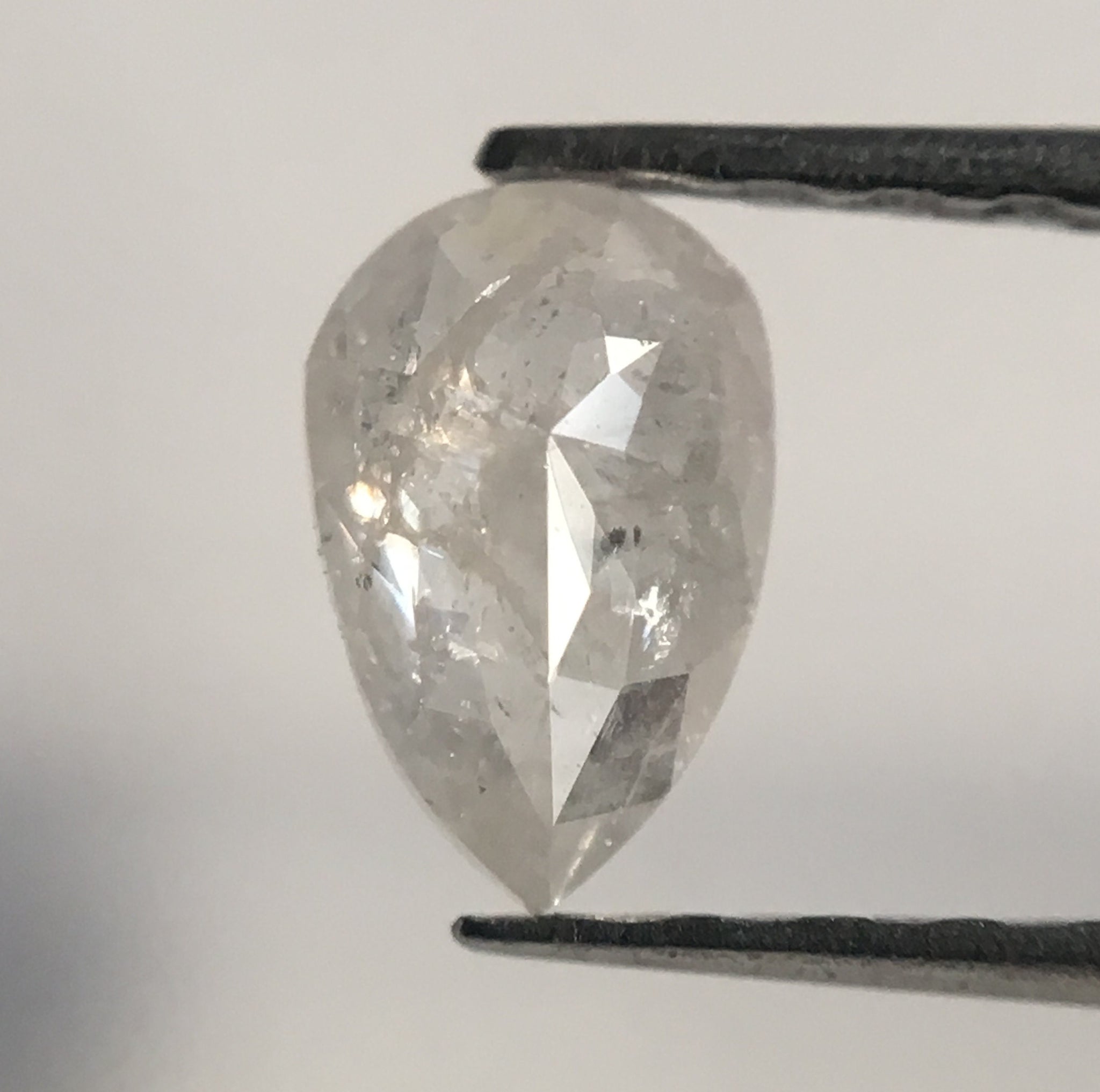 0.35 Ct Fancy Grey White Color Pear Shape Grey Rose Cut Natural loose diamond, 6.35 mm X 4.10 mm x 2.00 mm Fancy Natural Diamond SJ29/13