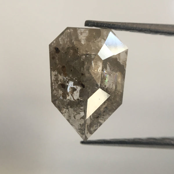 1.10 Ct Genuine Fancy Grey Color Geometric shape Natural Diamond, 8.34 mm X 5.83 mm X 2.42 mm Natural Loose Diamond AJ01/20