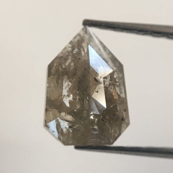 1.10 Ct Genuine Fancy Grey Color Geometric shape Natural Diamond, 8.34 mm X 5.83 mm X 2.42 mm Natural Loose Diamond AJ01/20