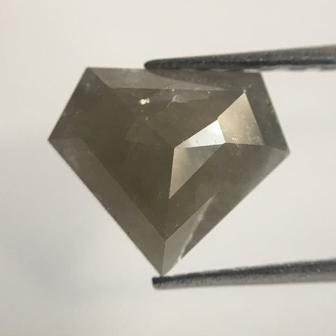 1.30 Ct Genuine Dark Grey Color Geometric shape Natural Diamond, 7.08 mm X 8.30 mm X 2.93 mm Natural Diamond Use for Jewelry making AJ02/03