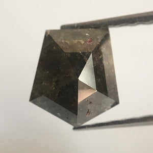 Genuine 1.43 Dark Gray Color Geometric shape Natural Loose Diamond, 7.02 mm X 6.34 mm X 3.66 mm Natural Loose Diamond AJ02/08