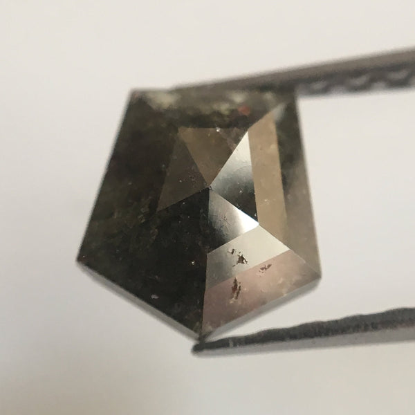 Genuine 1.43 Dark Gray Color Geometric shape Natural Loose Diamond, 7.02 mm X 6.34 mm X 3.66 mm Natural Loose Diamond AJ02/08