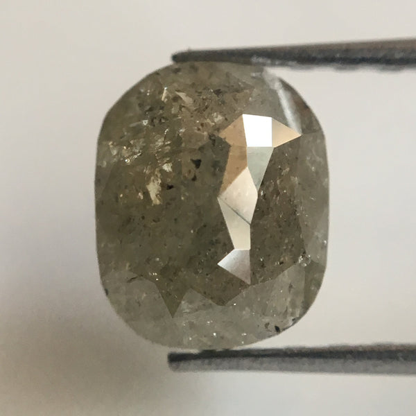 1.47 Ct Natural Gray Oval Shape Rose cut Natural Diamond, 6.91 mm X 5.68 mm X 3.62 mm Beautiful Natural Loose Diamond AJ02/26