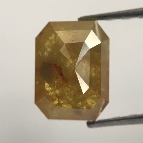 1.09 Ct Natural Yellowish Brown Emerald Shape Natural Diamond, 6.65 mm X 4.91 mm X 3.04 mm Beautiful sparkling Natural Diamond AJ02/30