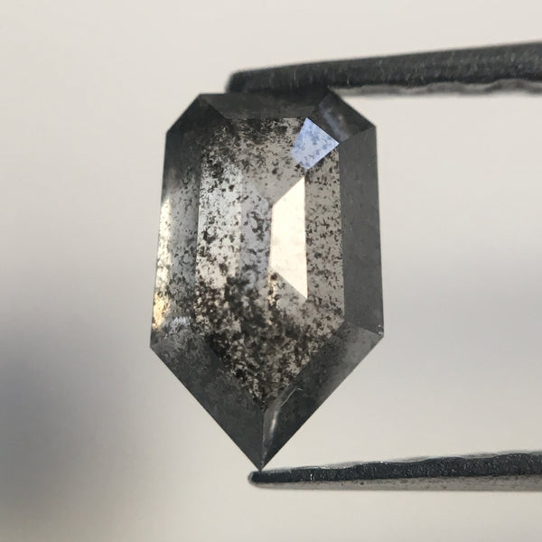 0.53 Ct Salt and Pepper Pentagon Shape Natural Loose Diamond, 6.33 X 3.90 X 2.61 mm Geometry Shape Natural Diamond SJ40/39