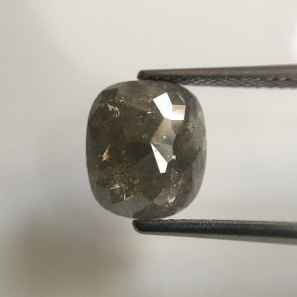 5.67 Ct Dark Grey brown oval shape rose cut natural loose diamond, 9.90 mm x 8.80 mm perfect Diamond for earrings or couple ring AJ04/03