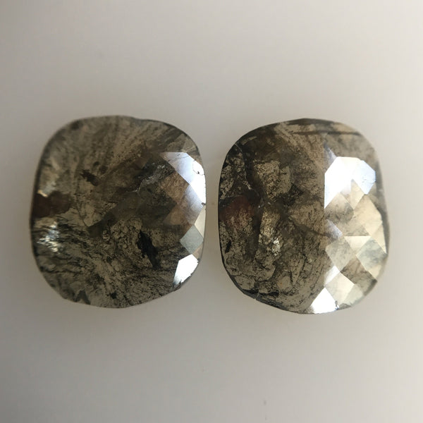 3.47 Ct Natural grey color oval shape 9.90 mm x 8.50 mm rose cut excellent check board cut diamond, Oval Cut Natural Loose Diamond AJ04/01