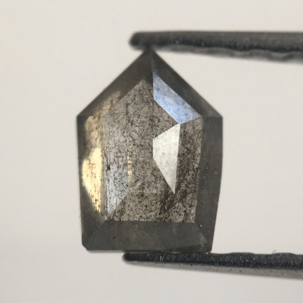 0.46 Ct Salt and Pepper Pentagon Shape Natural Loose Diamond, 5.74 x 4.11 x 2.18 mm Geometry Shape Natural Diamond SJ40/49