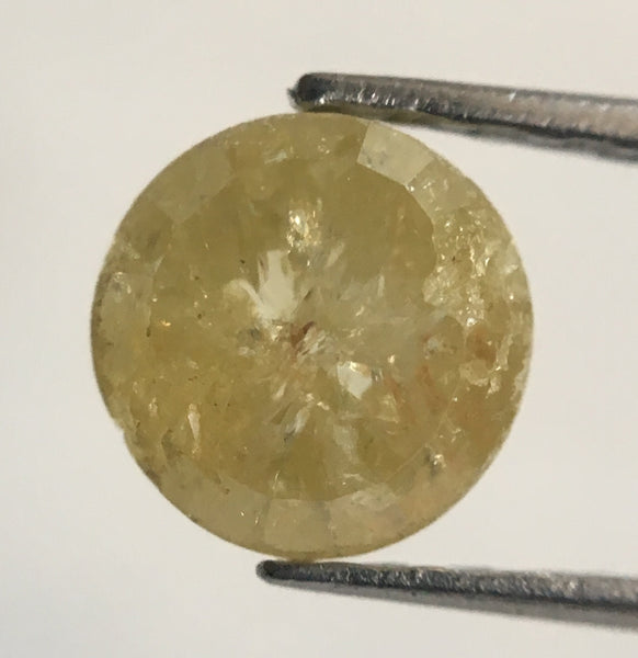 1.02 Ct Yellow Natural Round Shape Rose cut Loose Diamonds, 5.31 mm x 3.79 mm Rose cut Loose Diamond Natural diamond low price AJ05/03