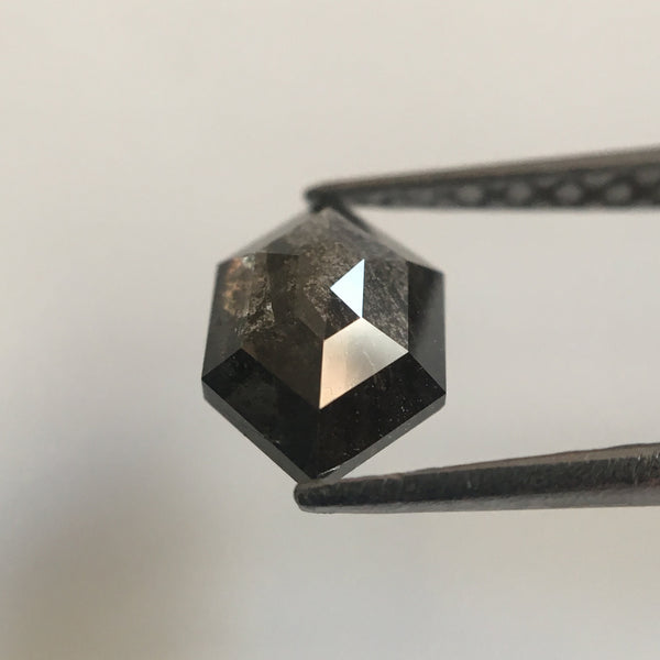 0.81 Ct Gray Color Natural Hexagon Shape loose Diamond, 7.67 mm X 5.00 mm X 2.63 mm Polished Diamond best for engagement rings SJ38/59