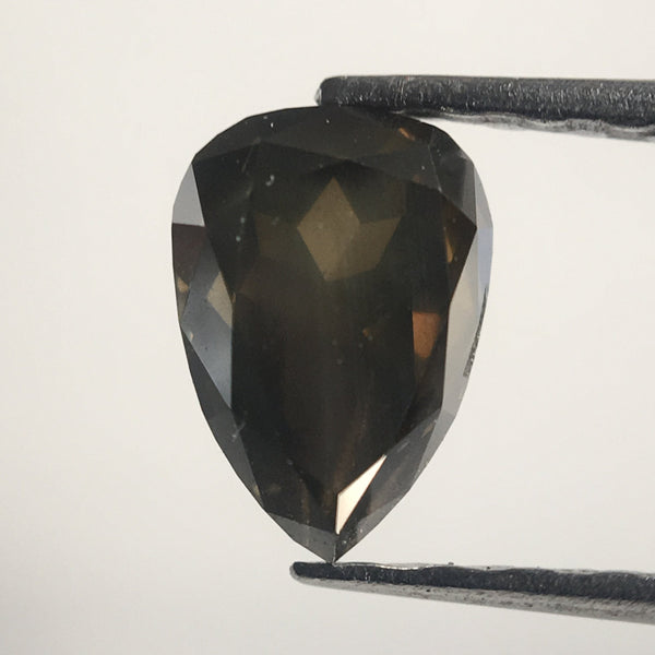 0.69 Ct Pear Shape Greenish Brown Brilliant rose cut Natural Diamond, 6.03 mm x 4.28 mm x 3.37 mm Natural Loose Diamond for ring AJ10/29