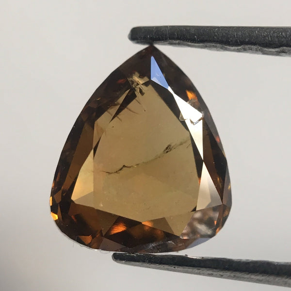 0.64 Ct Natural Pear Shape Fancy Brown Rose cut Loose Diamond, 6.20 mm x 5.30 mm 2.40 mm Fancy Rose Cut Natural Diamond for ring AJ10/30