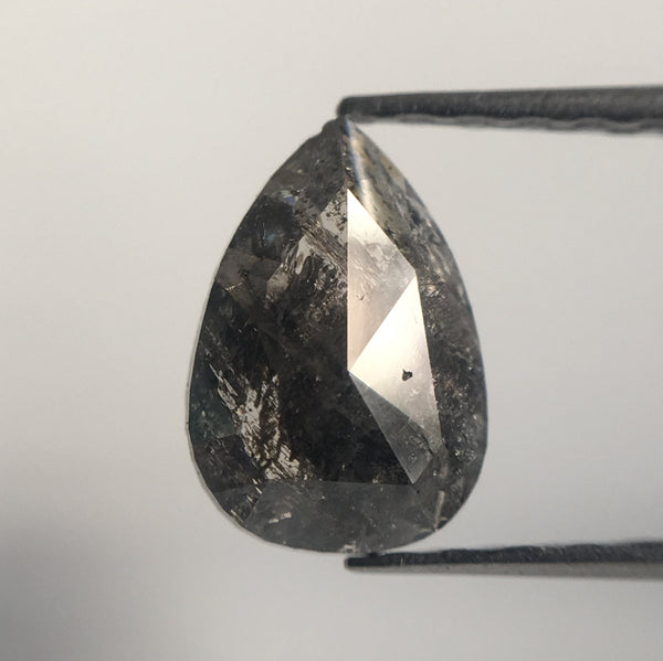 0.84 Ct Fancy Dark Gray Pear Shape Natural Loose Diamond, 7.93 mm X 5.38 mm X 2.24 mm Pear Natural Loose Diamond Use for Jewelry AJ14/37