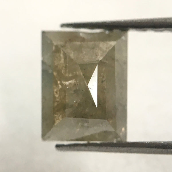 1.14 Ct Yellowish Grey Color Rectangle Shape Natural Diamond, 7.23 mm X 5.72 mm X 2.58 mm Fancy Shape Natural Loose Diamond AJ12/09