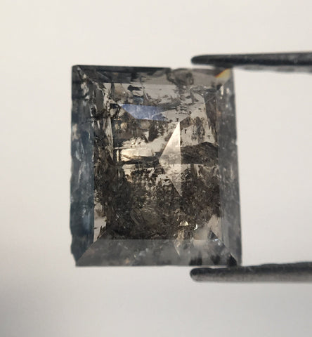 0.80 Ct Dark Gray Rectangle shape Natural Loose Diamond 6.61 mm x 5.53 mm x 2.28 mm  natural loose diamond for jewelry AJ14/61