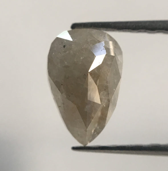 1.04 Ct Yellowish Gray Color Pear Cut Natural Loose Diamond, 7.49 mm X 4.93 mm X 3.51 mm Natural Loose Diamond quality AJ12/37