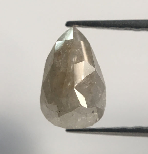 1.04 Ct Yellowish Gray Color Pear Cut Natural Loose Diamond, 7.49 mm X 4.93 mm X 3.51 mm Natural Loose Diamond quality AJ12/37