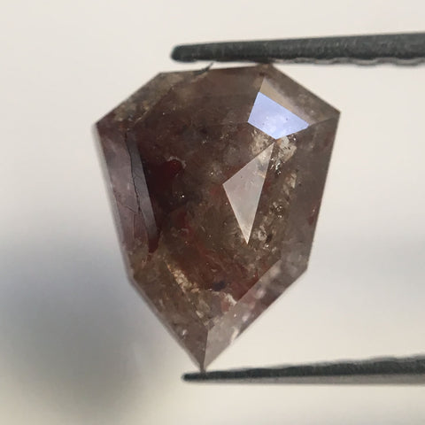 1.26 Ct Genuine Fancy Brown Color Pentagon Cut Natural Loose Diamond, 8.22 mm X 6.79 mm X 2.70 mm Geometry Shape Loose Diamond AJ12/40