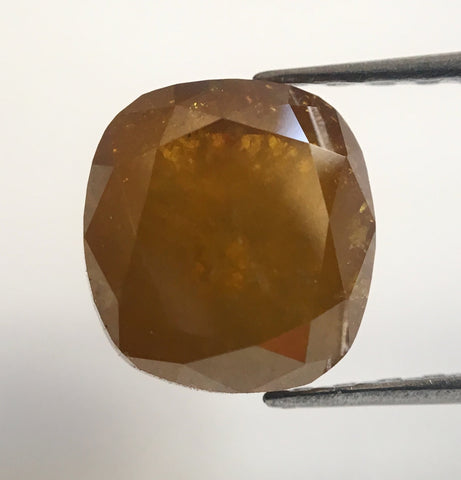 2.23 Ct Cushion Shape Fancy Brown Natural Loose Diamond, 7.65 mm X 7.15 mm x 4.10 mm, Cushion Shape Rose Cut Natural Loose Diamond AJ13/11