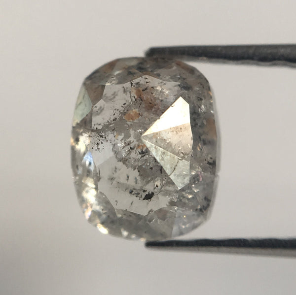 1.15 Ct Natural Light Gray Oval Shape Rose cut Diamond, 6.28 mm X 5.08 mm X 3.73 mm Beautiful sparkling Natural Loose Diamond SJ28/57