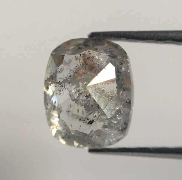 1.15 Ct Natural Light Gray Oval Shape Rose cut Diamond, 6.28 mm X 5.08 mm X 3.73 mm Beautiful sparkling Natural Loose Diamond SJ28/57