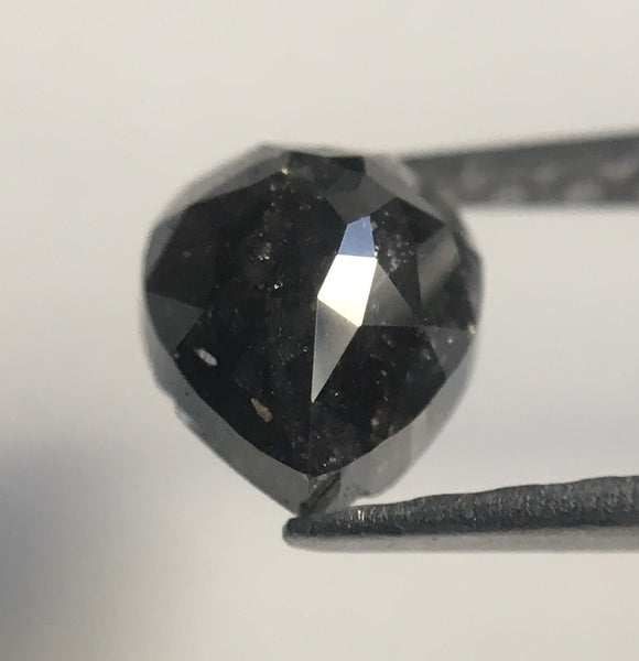 0.84 Ct Grey Black Color Fancy Shape Natural Loose Diamond, 6.01 mm X 4.91 mm X 3.17 mm Pear Natural Loose Diamond Use for Jewelry AJ14/03