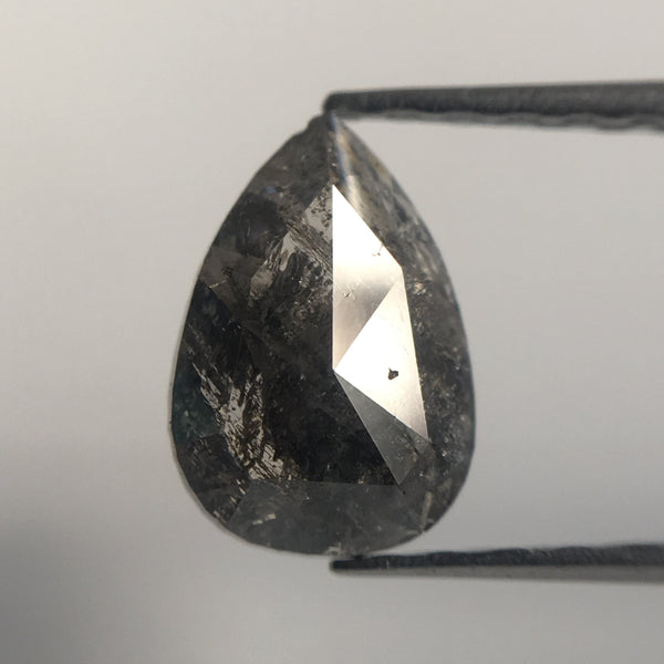 0.84 Ct Fancy Dark Gray Pear Shape Natural Loose Diamond, 7.93 mm X 5.38 mm X 2.24 mm Pear Natural Loose Diamond Use for Jewelry AJ14/37