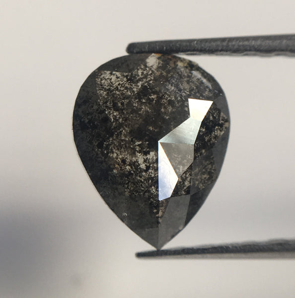 0.89 Ct Fancy Dark Gray Pear Shape Natural Loose Diamond, 7.32 mm X 5.88 mm X 2.41 mm Pear Natural Loose Diamond Use for Jewelry AJ14/41