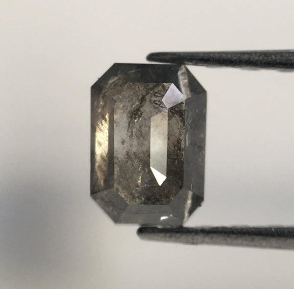 0.42 Ct Grey Emerald Cut Rustic Natural Loose Diamond, 4.90 mm X 3.54 mm X 2.20 mm Natural Loose Diamond For Jewellery SJ42/07