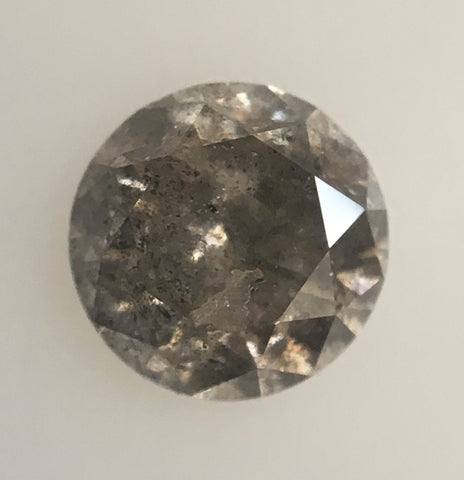 0.60 Ct fancy Gray Round Brilliant Cut Natural Loose Diamond, 4.94 mm X 3.45 mm Natural Grey Diamond, SJ03/28