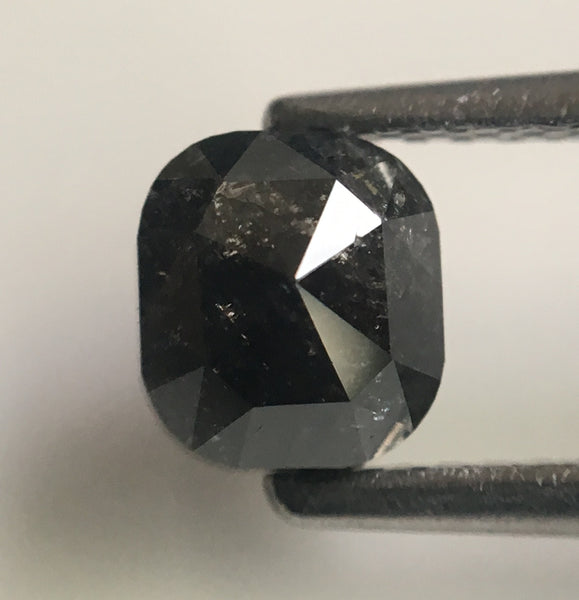 1.14 Ct Cushion Shape Natural Loose Diamond, 5.71 mm X 5.16 mm X 3.70 mm Salt and Pepper Rose cut Loose Diamond SJ43/07