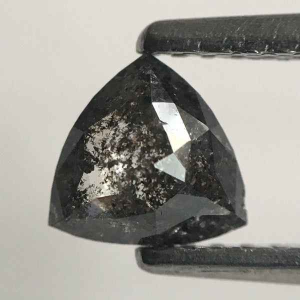 0.48 Ct Triangle Shape Natural Loose Diamond Dark Gray Color 5.21 mm x 5.34 mm X 2.29 mm, Polished Diamond for rings SJ43/16