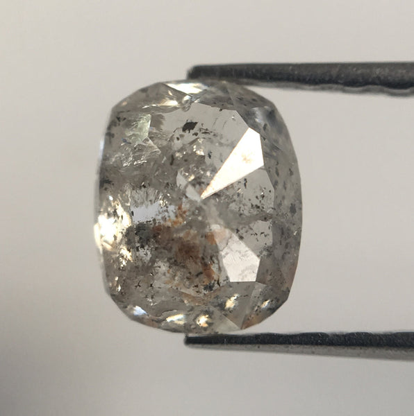 1.15 Ct Natural Light Gray Oval Shape Rose cut Diamond, 6.28 mm X 5.08 mm X 3.73 mm Beautiful sparkling Natural Loose Diamond SJ28/57