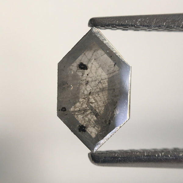 0.65 Ct Fancy Gray Color Natural Hexagon Shape loose Diamond, 8.61 mm X 5.08 mm X 1.92 mm Natural Loose Diamond for rings SJ43/42