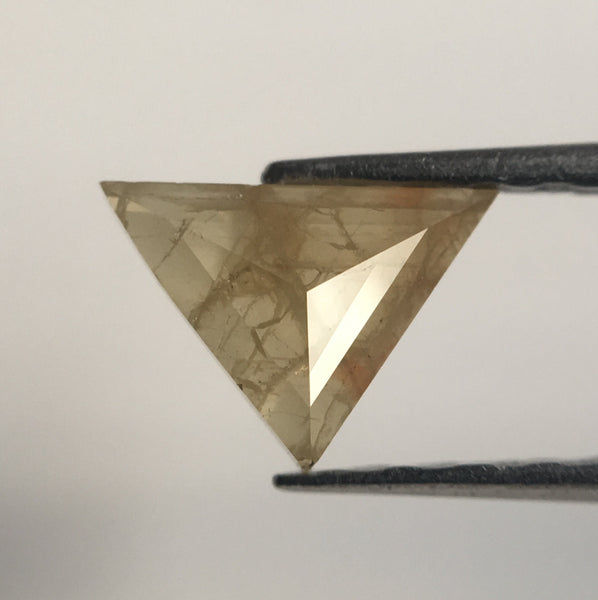 0.70 Ct Yellowish Gray Color Triangle shape Natural Loose Diamond 2 Pcs, 5.27 X 5.67 mm Excellent Natural Loose Diamond SJ41/30