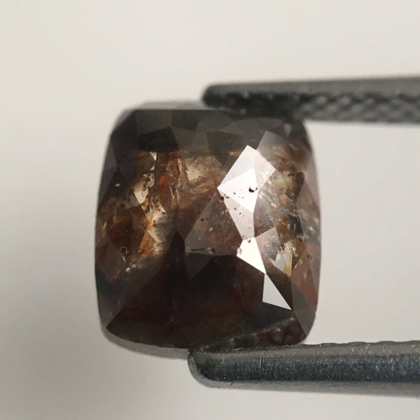 1.89 Ct Cushion Shape Brownish gray Natural Loose Diamond 8.31 mm X 6.77 mm x 3.07 mm Cushion Shape Rose Cut Natural Loose Diamond SJ44-02