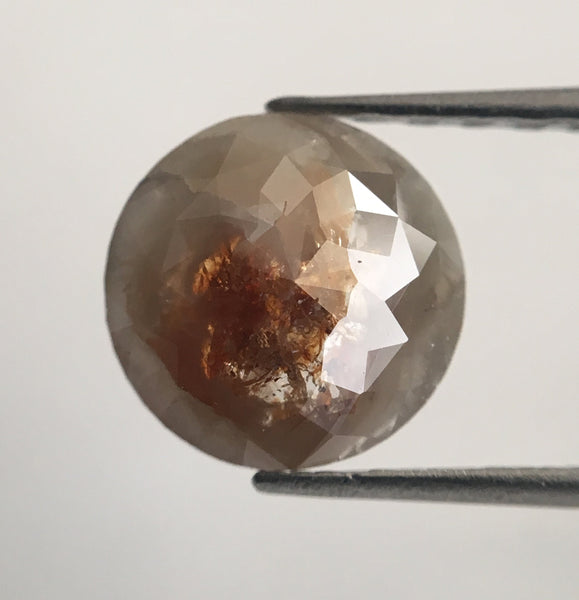 0.89 Ct Reddish Gray Natural Loose Diamond, 7.15 mm X 1.96 mm Rose Cut Diamond, Rose cut Diamond SJ44/11