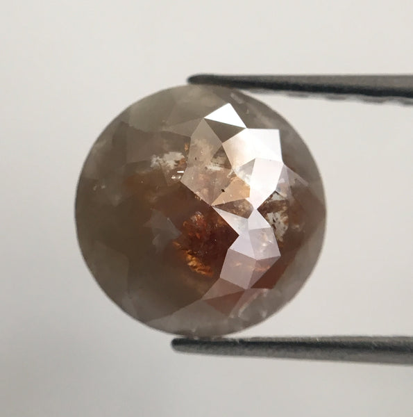 0.89 Ct Reddish Gray Natural Loose Diamond, 7.15 mm X 1.96 mm Rose Cut Diamond, Rose cut Diamond SJ44/11