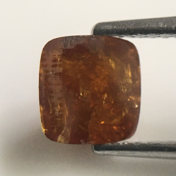 2.35 Ct Cushion Brownish Natural Loose Diamond 6.92 mm X 6.54 mm X 2.65 mm Natural Loose Diamond SJ44/43