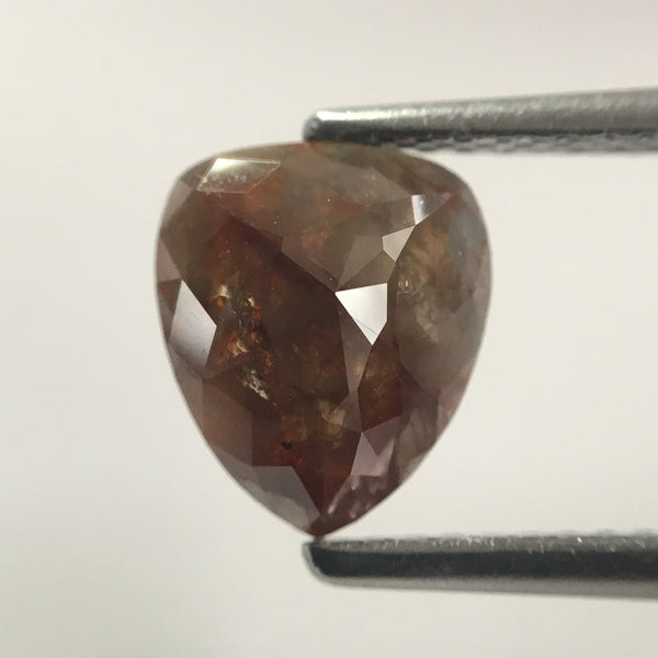 2.74 Ct Fancy Brown Pear Shape Rose Cut Natural Loose Diamond, 8.25 mm X 7.05 mm X 2.78 mm Brown Rose Cut Pear Natural Loose Diamond SJ44/48