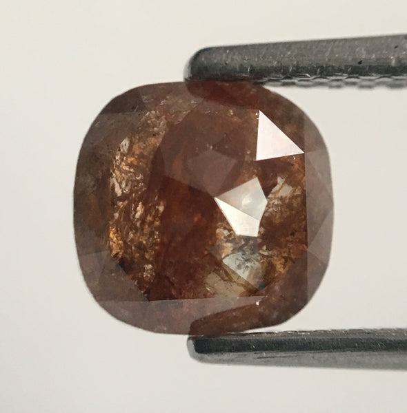 1.21 Ct Cushion Shape Brown Color Natural Loose Diamond 6.70 mm X 6.50 mm X 2.74 mm Natural Loose Diamond SJ44/58