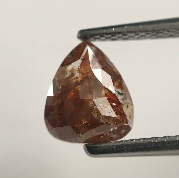 0.97 Ct Fancy Brown Pear Rose Cut Loose Diamond