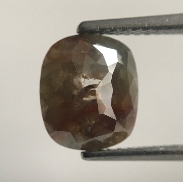 1.86 Ct Oval Shape Brownish Gray Color Natural Loose Diamond 9.01 mm X 7.72 mm x 2.78 mm Oval Shape Rose Cut Natural Loose Diamond SJ44/76