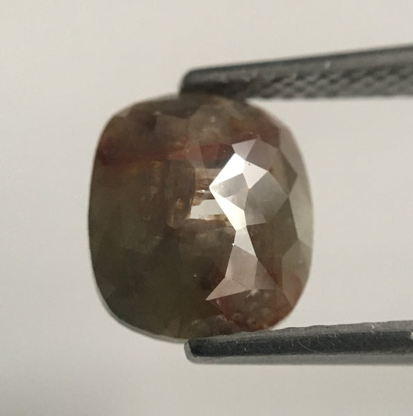 1.86 Ct Oval Shape Brownish Gray Color Natural Loose Diamond 9.01 mm X 7.72 mm x 2.78 mm Oval Shape Rose Cut Natural Loose Diamond SJ44/76