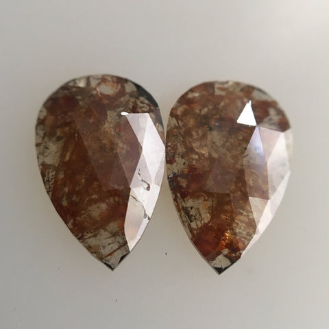 1.19 Ct Pear Shape Fancy Brown Rose Cut Natural Loose Diamond, 9.28 mm X 5.99 mm X 1.21 mm Rose Cut Pear Natural Loose Diamond SJ45/21