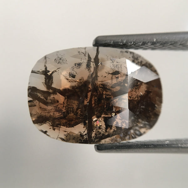 5.69 Ct Oval Shape Fancy Brown Natural Loose Diamond 11.76 mm X 8.57 mm x 2.57 mm Oval Shape Rose Cut Natural Loose Diamond SJ45/27